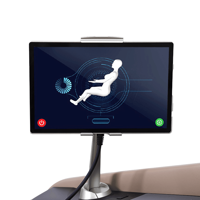 Z95 Elite touch screen showing the zero-gravity body-scan display