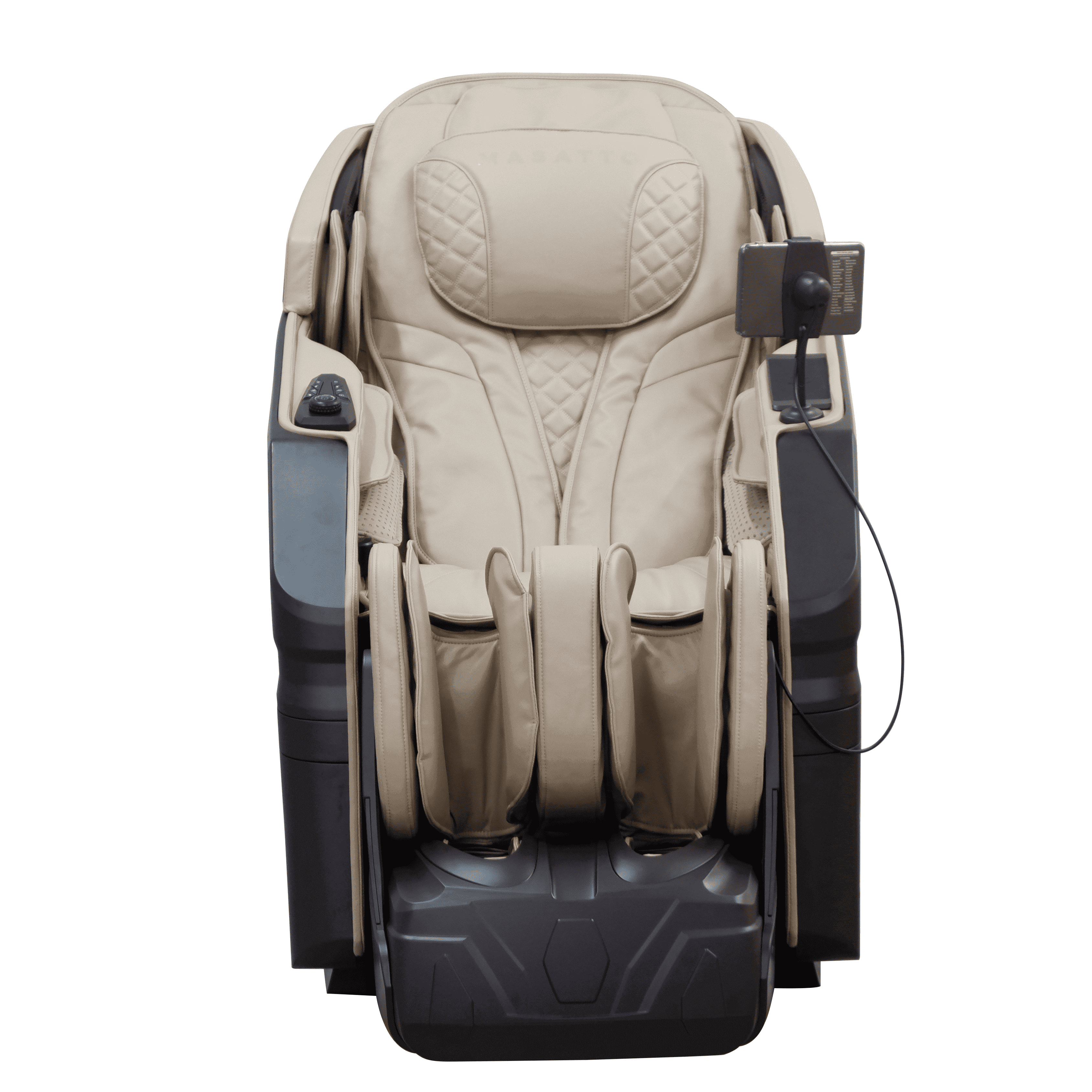 Z90 Pro massage chair, front view showing the seat and leg rests