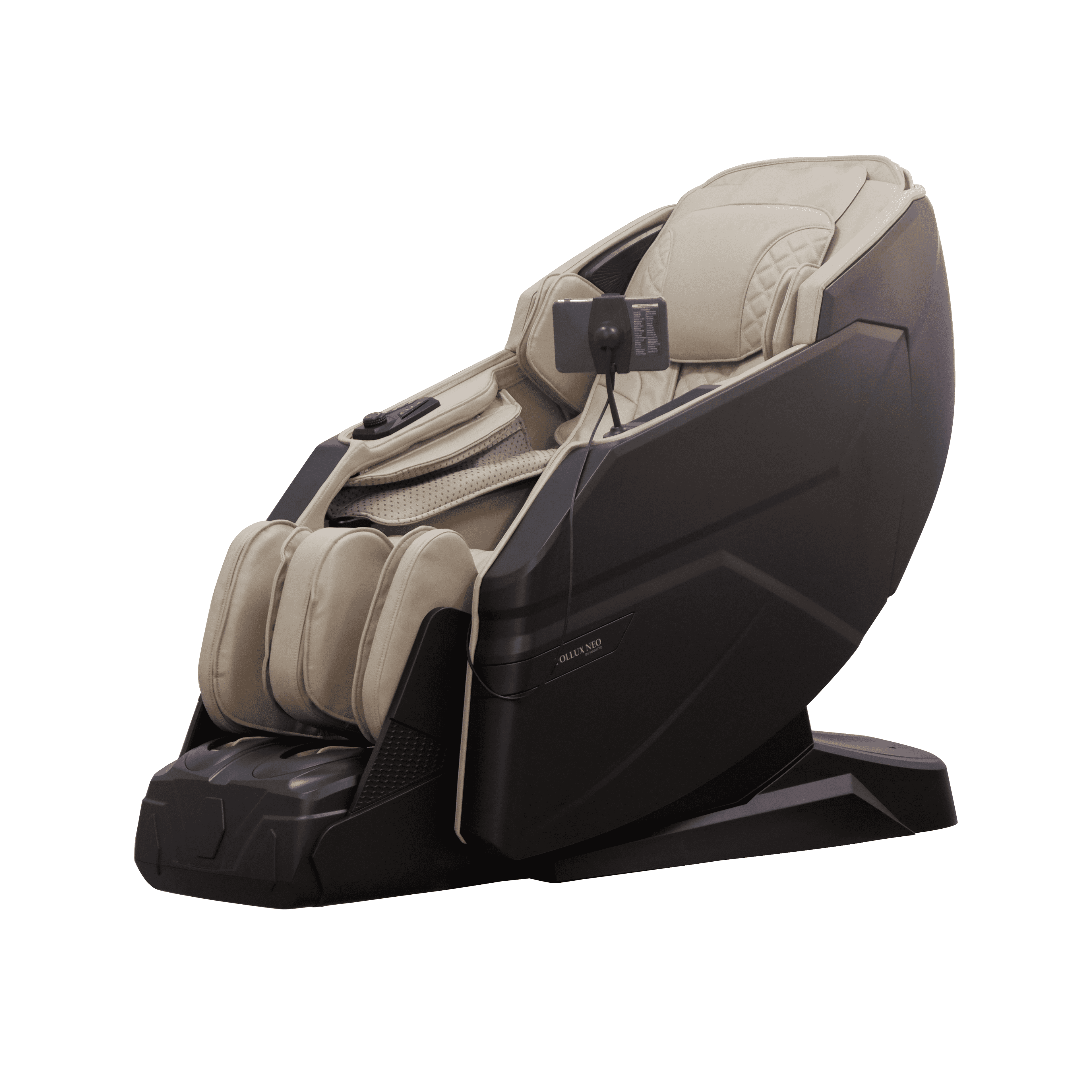Z90 massage chair, three-quarter view in cream and black