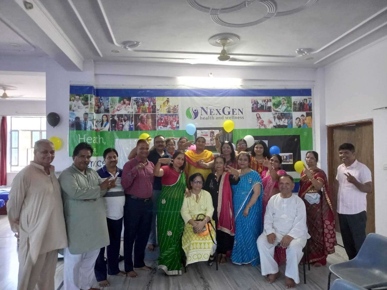 Community members gathered at the NexGen Health & Wellness centre in Malviya Nagar, Jaipur