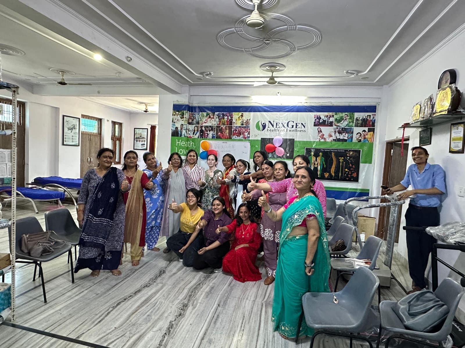 NexGen Health & Wellness community at a Women's Day celebration in the Malviya Nagar showroom